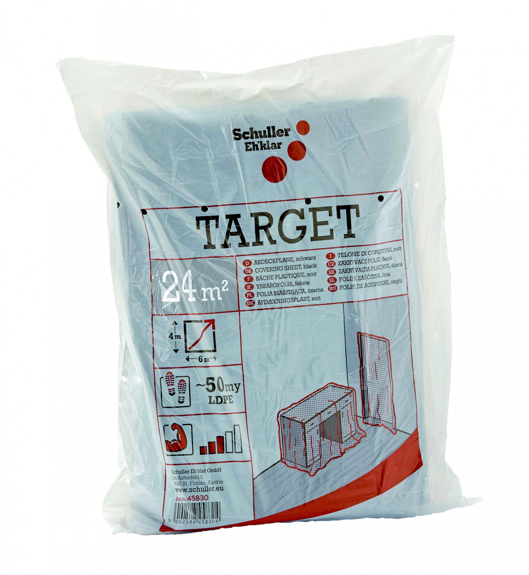 Schuller TARGET S75 BLACK takarófólia, LDPE, fekete, 75 my, 4 m x 6 m termék fő termékképe