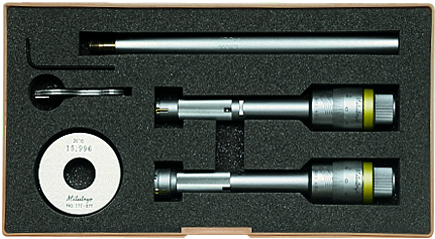 Mitutoyo Analóg Holtest 3-ponton mérő furatmikrométer készlet, 12-16 / 16-20 mm, 0.005 mm (368-912) termék fő termékképe