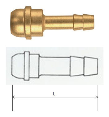 (ST126M) G 1/2 csatlakozású tömlővég, rövid termék fő termékképe