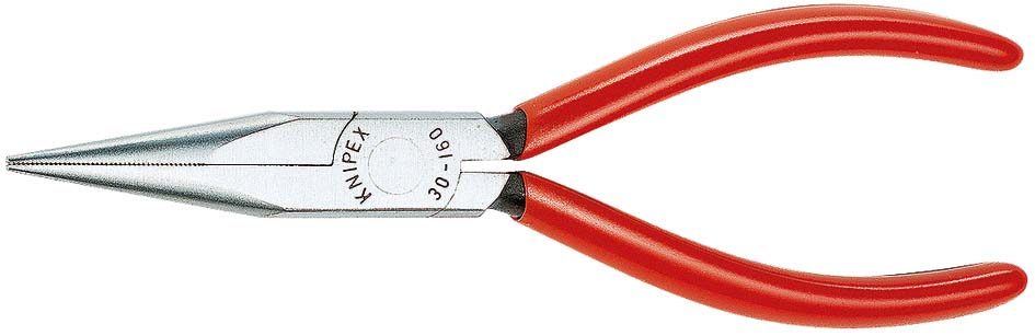 Félkerekcsőrű fogó rövid, polírozott fej, PVC nyél 160 mm termék fő termékképe