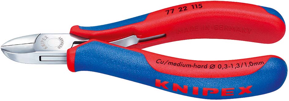 Elektronikai oldalcsípő fogó, tükörpolír kerek fej 115 mm/0,3-1,3 mm termék fő termékképe