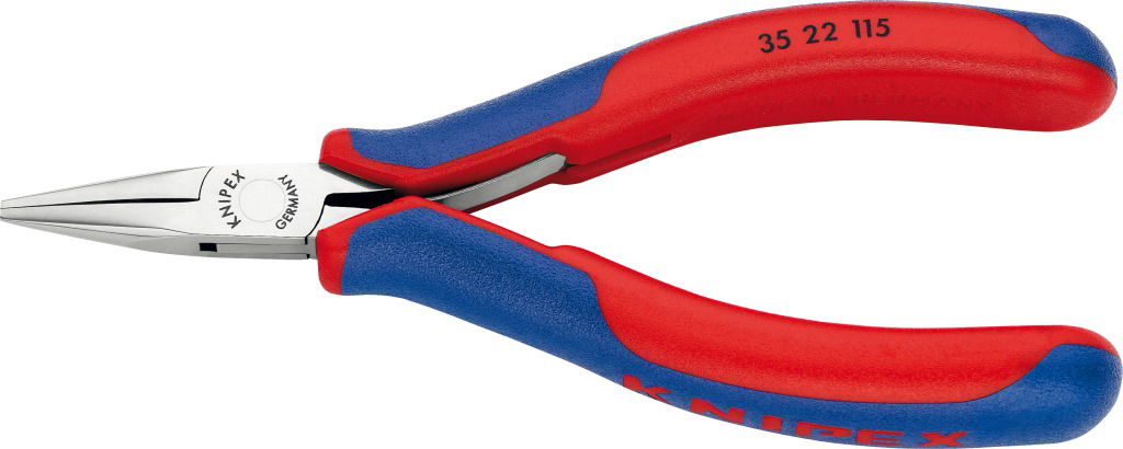 Elektronikai félkerekcsőrű fogó 115 mm, kétkomponensű nyél termék fő termékképe