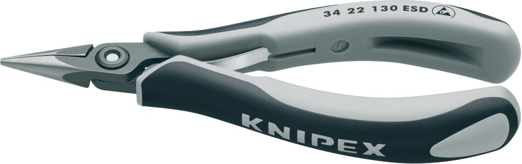 Elektronikai félkerekcsőrű fogó, precíziós, ESD 130 mm termék fő termékképe