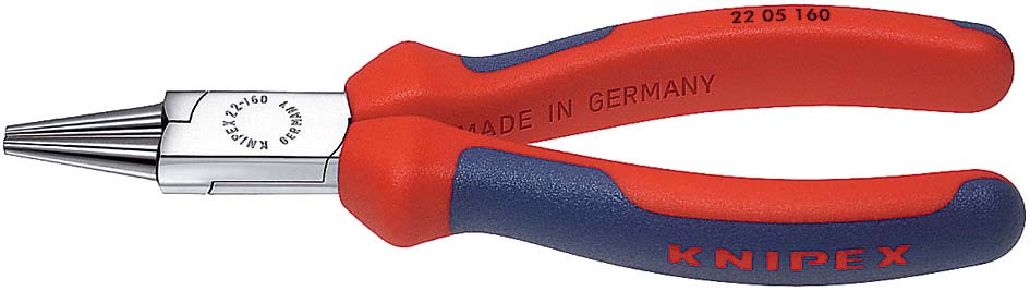 Kerekcsőrű fogó rövid, kétkomponensű nyél 160 mm, krómozott fej termék fő termékképe