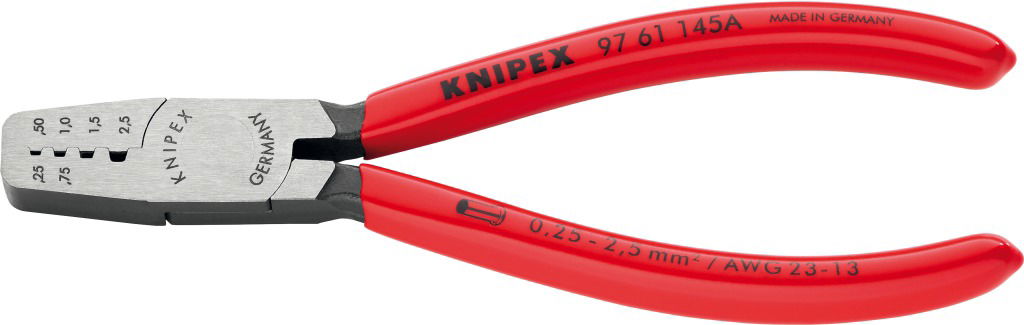 Krimpelő fogó, trapéz profil 0,25-2,5 mm2, AWG24-14, érvéghüvelyhez termék fő termékképe