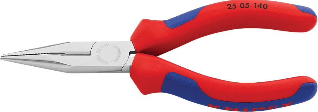 Félkerekcsőrű ( rádiós ) fogó, kétkomponensű nyél 160 mm, vágóéllel, krómozott fej termék fő termékképe