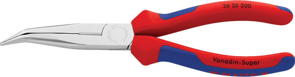 Félkerekcsőrű fogó hajlított, króm.fej, kétk. ny 200 mm, 40°-os, vágóéllel termék fő termékképe