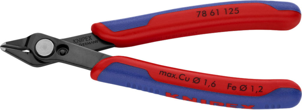 Elektronikai oldalcsípő fogó, Super-Knips 125 mm/0,2-1,6 mm, barnított fej termék fő termékképe
