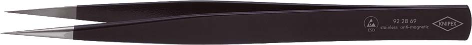 Precíziós szerelő csipesz, egyenes, INOX, ESD 120 mm, hegyes 0,25 mm, 00.SA.NE.B termék fő termékképe