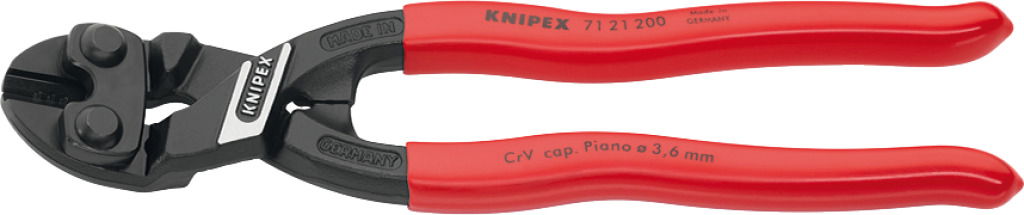 Kompakt csapszegvágó, CoBolt, PVC nyél 200 mm/3,6-6,0mm, rugóval, hajlított fej 20° termék fő termékképe