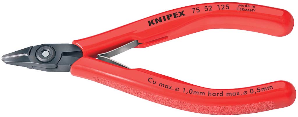 Elektronikai oldalcsípő fogó keskeny 125 mm/0,2-0,8 mm, barnított fej termék fő termékképe