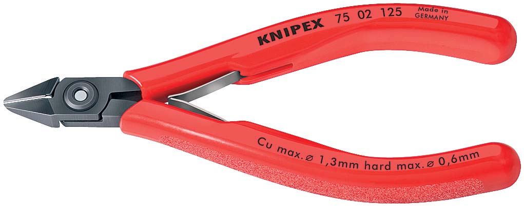 Elektronikai oldalcsípő fogó keskeny 125 mm/0,2-1,3 mm, barnított fej termék fő termékképe