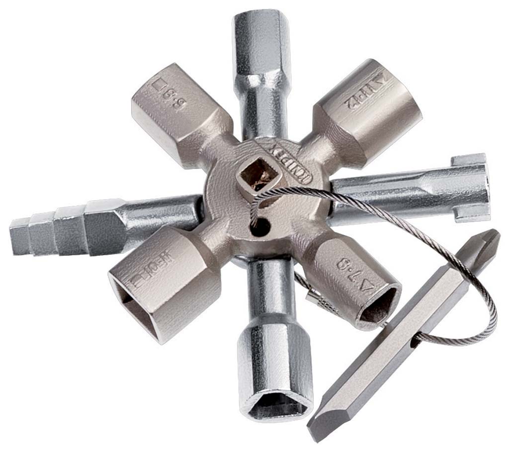 Kapcsolószekrény kulcs, 8 ágú #5-11  Háromszög 7-12, + Bit termék fő termékképe