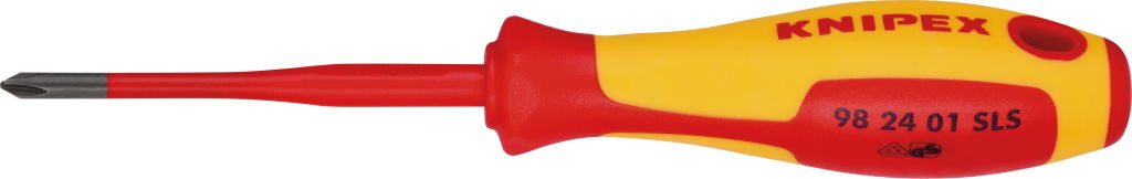 KNIPEX Szigetelt csavarhúzó, Plus-Minus, PH, 1000V PH/S 1 x  80, vékonyított szár termék fő termékképe