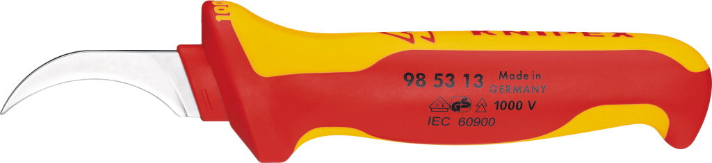 Szigetelt kábelkés, sarló alakú penge 1000V 185 mm termék fő termékképe