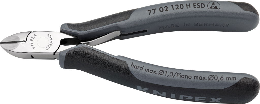 Elektronikai oldalcsípő fogó, keményfém éllel, ESD 120 mm/0,6-2,0 mm termék fő termékképe