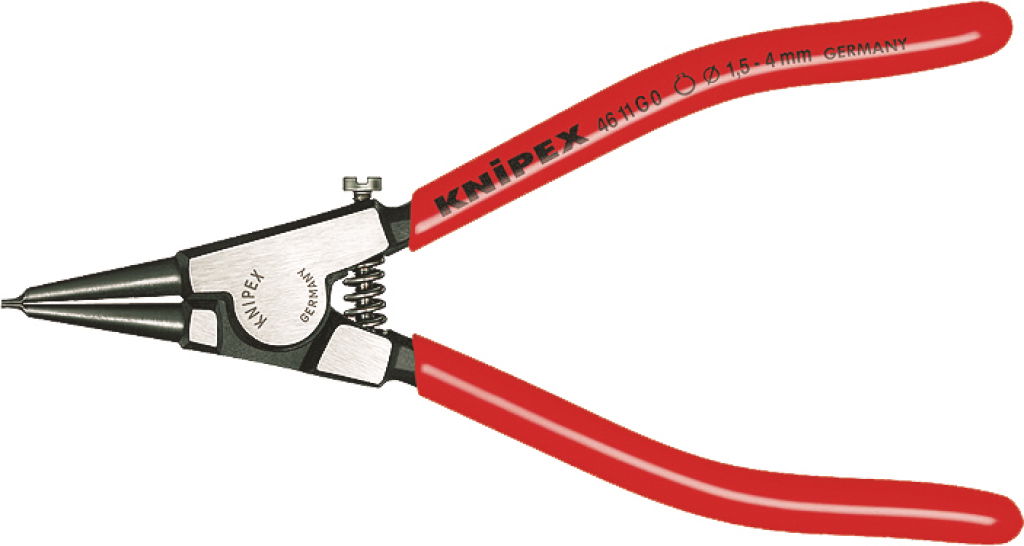 Seegergyűrű fogó KE, polírozott fej, PVC nyél G 0 140 mm, 1,5-4 mm termék fő termékképe