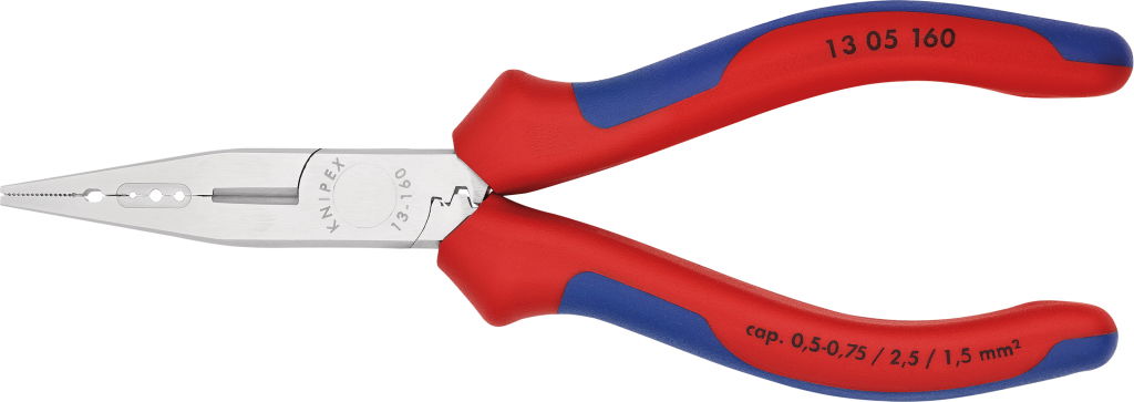 Huzalozó fogó, krómozott fej, kétkomponensű nyél 160 mm, 0,5-2,5 mm2, AWG10/12/14 termék fő termékképe