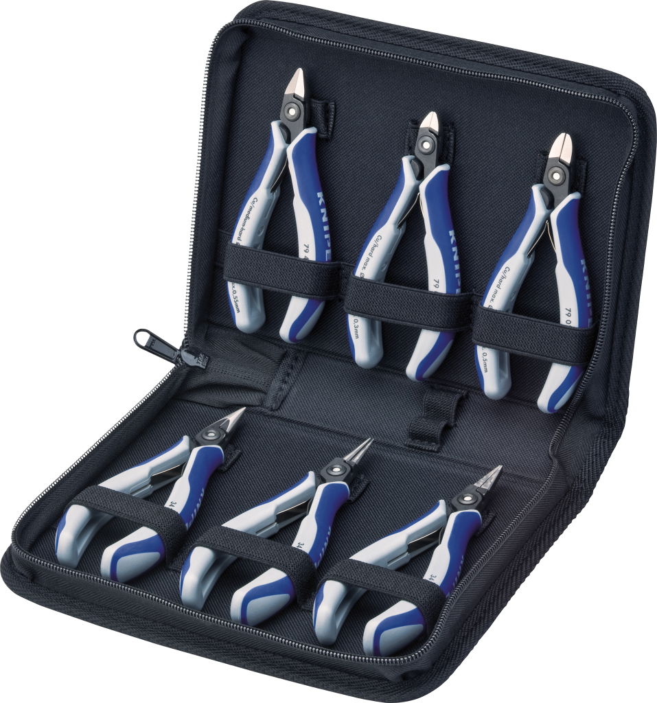 Elektronikai fogó készlet, szövet táskában 6 részes termék fő termékképe