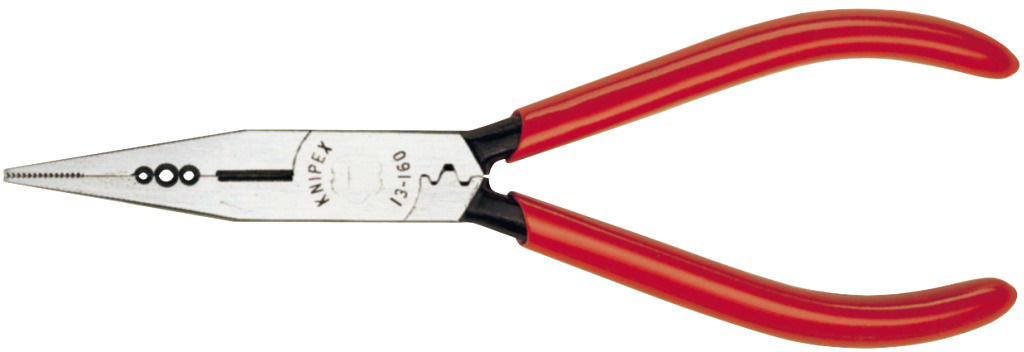 Huzalozó fogó, polírozott fej, PVC nyél 160 mm, 0,5-2,5 mm2, AWG10/12/14 termék fő termékképe