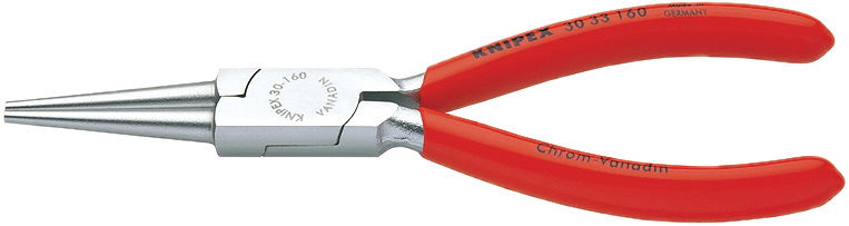 Kerekcsőrű fogó hosszú, krómozott fej, PVC nyél 160 mm termék fő termékképe