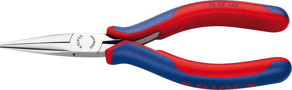 Elektronikai félkerekcsőrű fogó 145 mm, kétkomponensű nyél termék fő termékképe