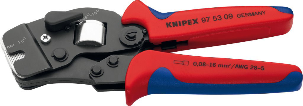 Önbeálló krimpelő fogó, 4 tüskés ( homlok ) 0,08-10+16 mm2, AWG28-7+5, érvéghüvelyhez termék fő termékképe