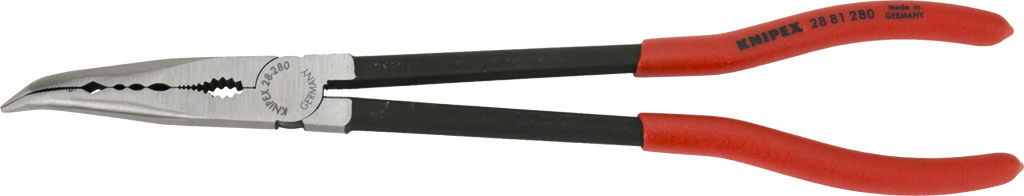 Félkerekcsőrű fogó egyenes, extra hosszú, PVC nyél 280 mm, 45°-os termék fő termékképe