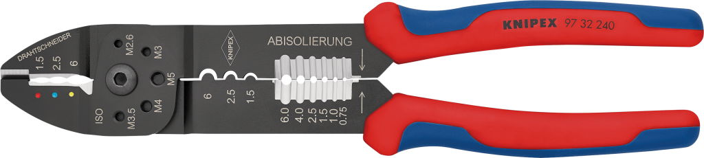 Krimpelő fogó 240 mm, 1,5-6,0mm2  szig. és nem szig.kábelsaruhoz termék fő termékképe