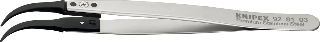 Csipesz cserélhető karbon heggyel,ESD,60°-ban hajl 130 mm, hegyes 0,7 mm, 7CFR.SA.1 termék fő termékképe