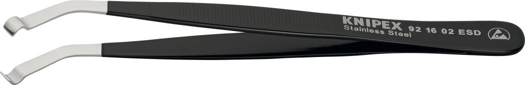 Precíziós szerelő csipesz, 35°-ban hajl.,INOX, ESD 120 mm, kerek hegy 4,0 mm, 572B.SA.NE.B termék fő termékképe