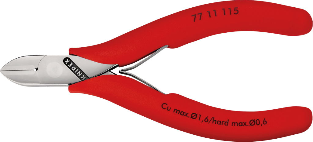 Elektronikai oldalcsípő fogó, polírozott kerek f 115 mm/0,3-1,6 mm termék fő termékképe