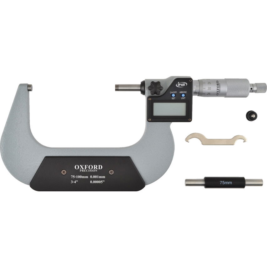 Oxford 75-100mm/3-4" IP65 digitális külső mikrométer termék fő termékképe