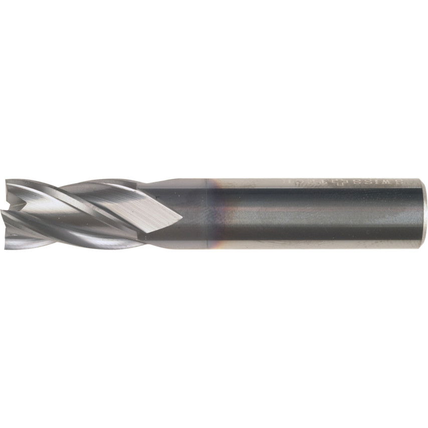 12.0mm rövid négyélű hengeres szárú tömör keményfém ujjmaró TICN bevonattal termék fő termékképe