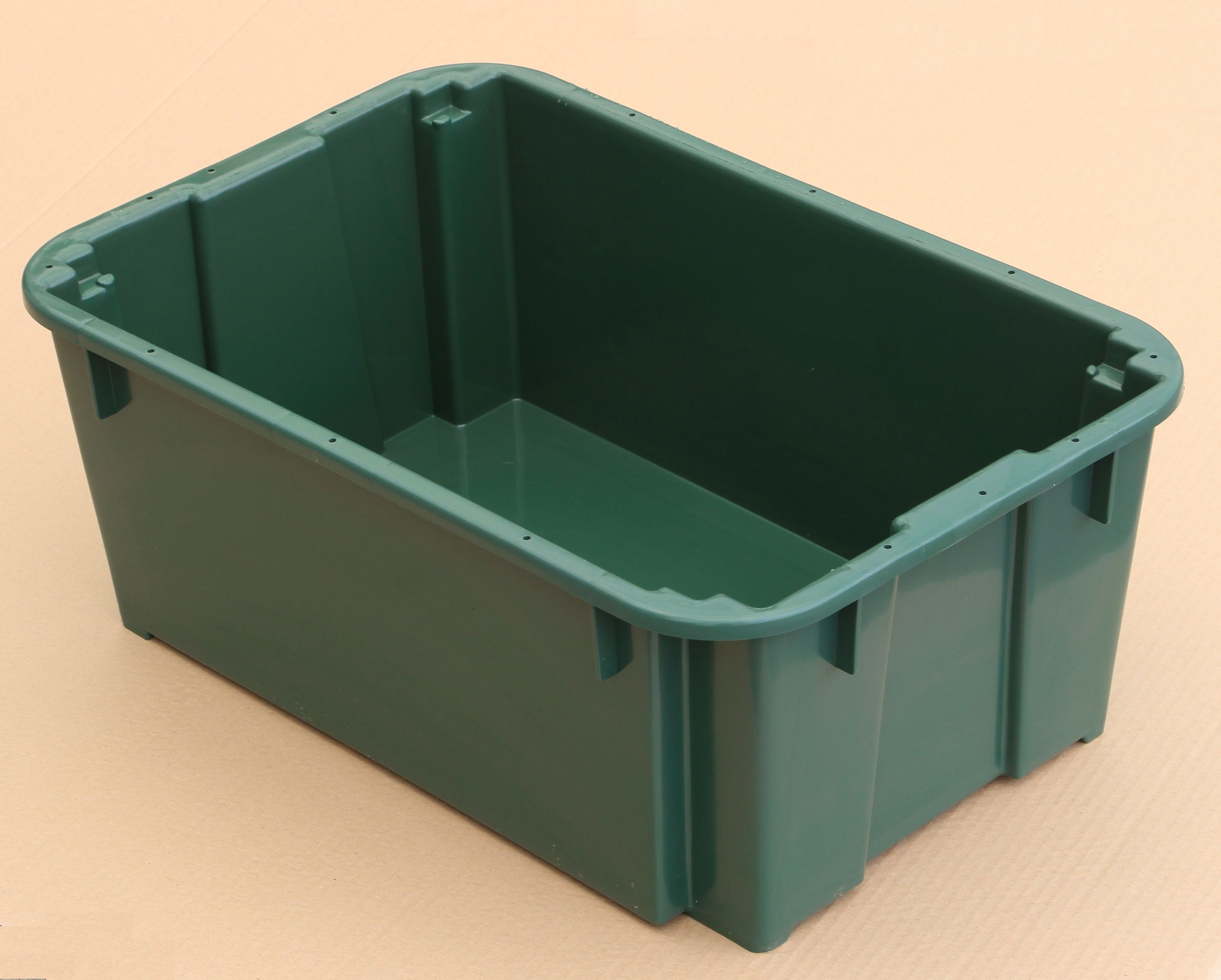 Műanyag láda zöld  600x400x240 mm termék fő termékképe