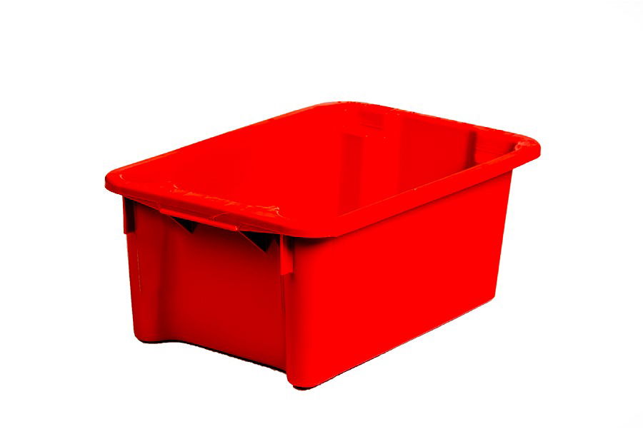 Műanyag láda piros 600x400x240 mm termék fő termékképe