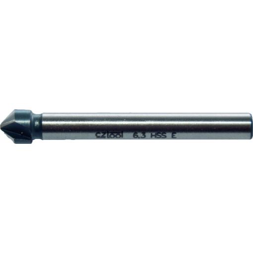 Bucovice Tools 90°-os hengeresszárú kúpsüllyeszto, 3 élu, HSS-E 6,30  1,5-6,3 mm, L=46mm, szár=5mm termék fő termékképe