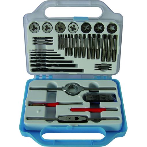 Bucovice Tools Kézi menetfúró, csigafúró, menetmetszo készlet M 3-M12  WS, hajtóvasakkal, muanyag kofferben termék fő termékképe