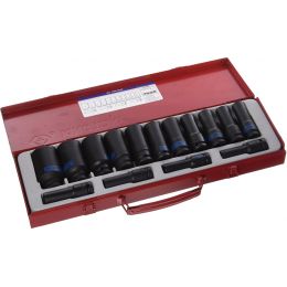 Dugókulcs készlet 1/2" gépi, hosszú (fém kazetta) 10-32 mm 15 részes, 6 szög termék fő termékképe