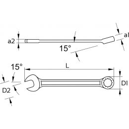 Csillag-villáskulcs, MINI 13 mm termék fő termékképe