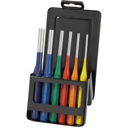 Csapszegkiütő készlet, színkódolt, fém kazettában 6 részes, 3-10 mm termék fő termékképe