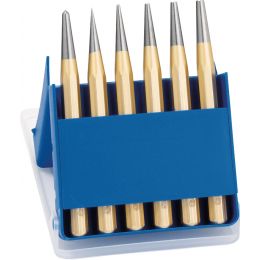 Lemezlyukasztó készlet, pontozóval, műa.kazettában 6 részes, 1-5 mm termék fő termékképe