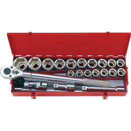 Dugókulcs készlet 3/4" ( fém kazetta ) 21-50 mm 23 részes,  6 szög termék fő termékképe