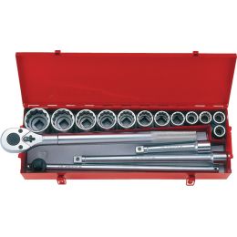 Dugókulcs készlet 3/4" ( fém kazetta ) 21-50 mm 16 részes, 12 szög termék fő termékképe