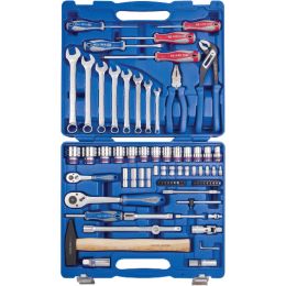 Szerszámkészlet, muanyag kofferben 1/4"+1/2" 77 részes termék fő termékképe