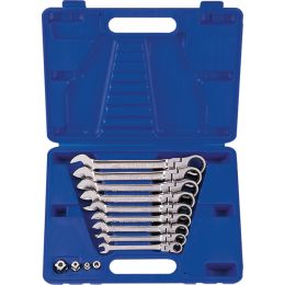 Csillag-villás kulcs készlet, racsnis, csuklós 8-19 mm csuklós, 13 részes termék fő termékképe