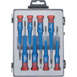 Muszerész csavarhúzó készlet, lapos+PH FL1.5-3 mm, PH000-PH1 8 részes, muanyag dobozban termék fő termékképe