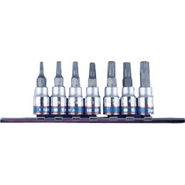 Rátuzokulcs készlet 1/4" TORX BO, tartósínen TXBO10-TXBO40 7 részes termék fő termékképe
