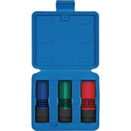 Dugókulcs készlet 1/2" gépi, színkódolt 17-21 mm L= 85 mm 3 részes fém kazetta felni szereléshez termék fő termékképe