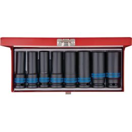 Dugókulcs készlet 1/2" gépi hosszú ( fém kazetta ) 12-24 mm L= 80 mm 8 részes 6 szög termék fő termékképe